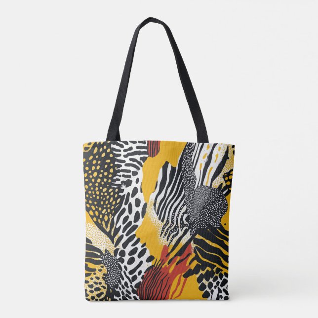Vibrant Gult Tote Tygkasse (Baksida)