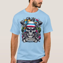 Vibrant Gym Monster Motivational Skull Fitness Art