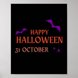 Vibrant Halloween Cheer Wall Art Poster