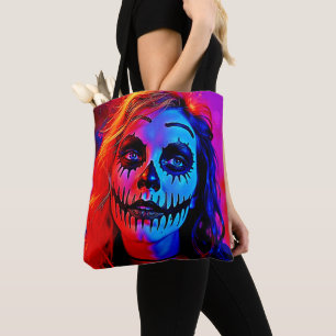 Vibrant Halloween Makeup Art Tygkasse