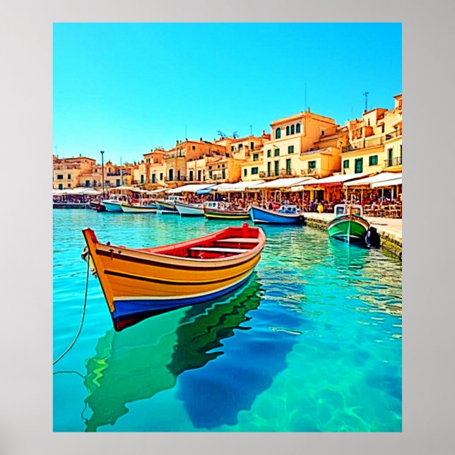 Vibrant Harbour: Bliss i Medelhavet Poster (Framsidan)