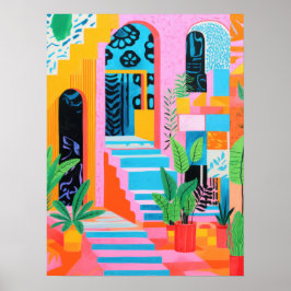 Vibrant Haven: en viskabisk Abode Poster