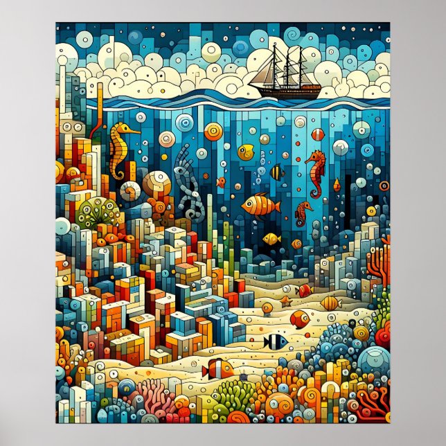 Vibrant havsbotten poster (Framsidan)