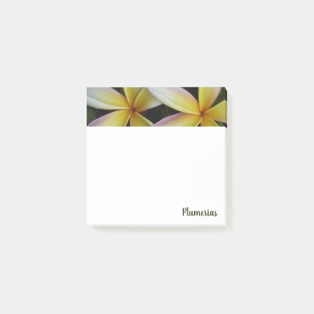 Vibrant Hawaiian Plumerias Square Post-it Block (Framsida)