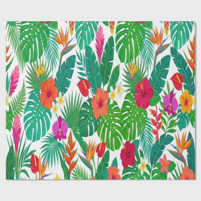 Vibrant Hawaiian Summer Gift Wrap Presentpapper (Platt)