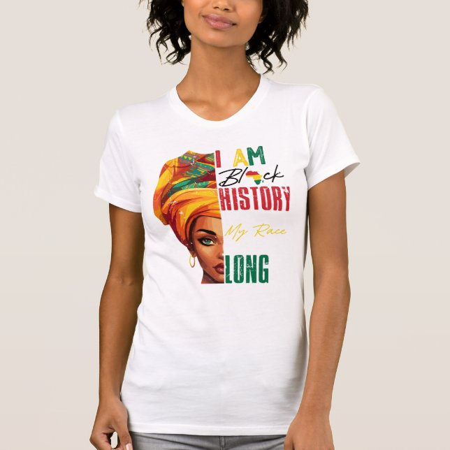 Vibrant Headwrap Illustration  T Shirt (Framsida)