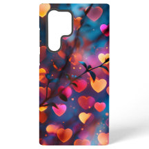 Vibrant Heart-Shaped Bokeh Ljus - Dreamy Mobile