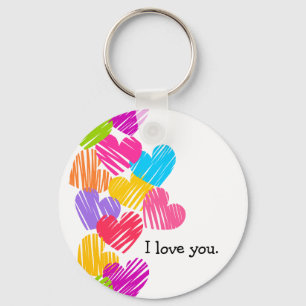 Vibrant Hearts "I kärlek you"-nyckelkedja Nyckelring
