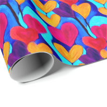 Vibrant Hearts Valentindagen Gift Wrap