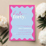 Vibrant Hej 40:e födelsedagen Party Inbjudningar<br><div class="desc">Denna livliga inbjudan till 40-dagarspartiet är perfekt för en modern födelsedagsfest. Den enkla designen har contemporary hej skripttext i vitt färg på vibrerande persikobakgrund med vågigt gräns. Anpassade i alla färg. Behålla designen minimal och elegant, som den är, eller anpassa den genom att lägga till egna bilder och teckningar. Om...</div>