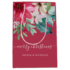 Vibrant Helgdag Blommigt | Julfärg Röd