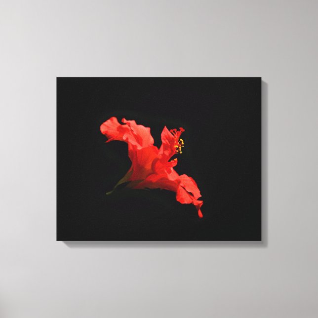 Vibrant Hibiscus Flower Canvastryck (Framsida)