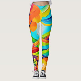 Vibrant Hillside Harmony-målning Leggings