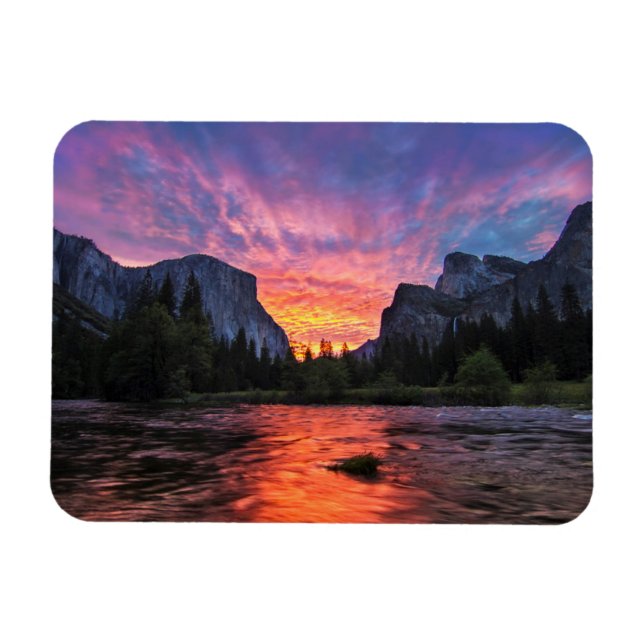 Vibrant Himlar | Yosemite Valley Magnet (Horisontell)