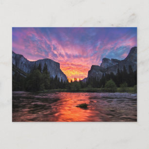 Vibrant Himlar   Yosemite Valley Vykort