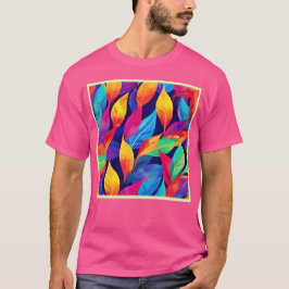 Vibrant Höst löv Abstrakt Art T Shirt