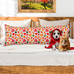 Vibrant Höst löv med flera Färgader Mönster Kroppskudde