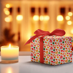 Vibrant Höst löv med flera Färgader Mönster Presentpapper