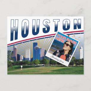Vibrant Houston Texas Photo Collage Vykort