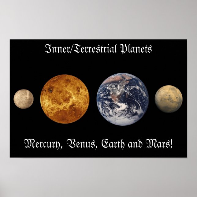 Vibrant Hues Inner Planets Poster (Framsidan)