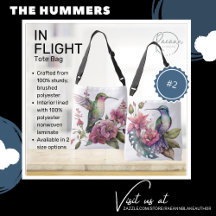 Vibrant Hummingbird in Flight Tote Bag