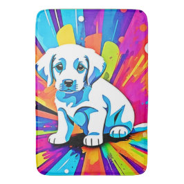 Vibrant Hund Artwork Badrumsmatta