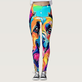 Vibrant Hund: Lycklig Puppy Kärlek Leggings
