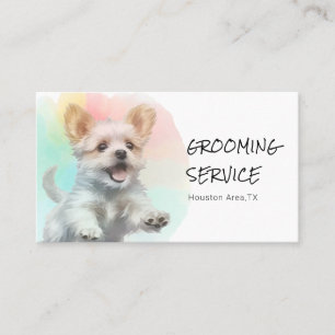 Vibrant Hund Pet Grooming Service Visitkort