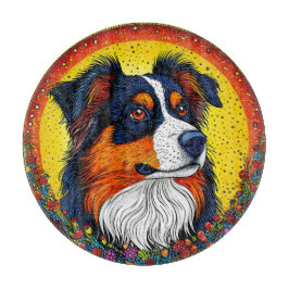 Vibrant Illustrated Porträtt i ett Hund
