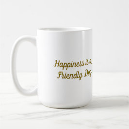 Vibrant Illustrated Porträtt i ett Hund Kaffemugg