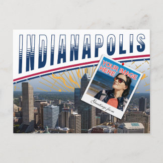 Vibrant Indianapolis Indiana Photo Collage Vykort
