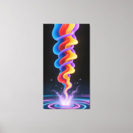 Vibrant ink pulses vibrate canvastryck