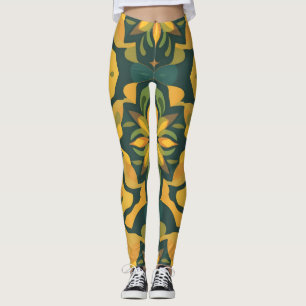 Vibrant inredningslagg - sömlösa Mönster Des Leggings