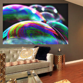 Vibrant Iridescent Bubbles Art - hem och kontor Canvastryck