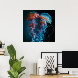 Vibrant jellyfish par poster
