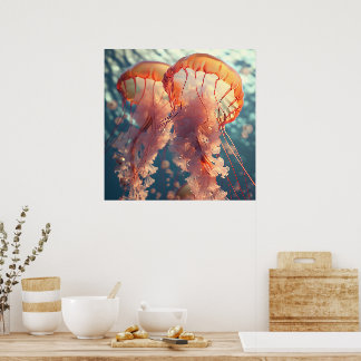 Vibrant jellyfish par poster
