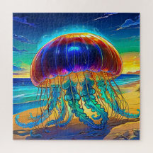 Vibrant Jellyfish Sunset
