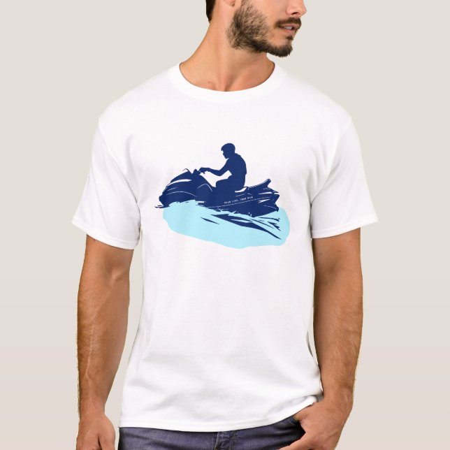 Vibrant Jet Ski Tee Shirt för entusiaster (Framsida)