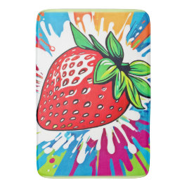 Vibrant jordgubbsverk badrumsmatta