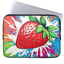 Vibrant jordgubbsverk laptop fodral