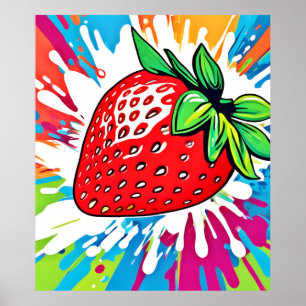 Vibrant jordgubbsverk poster