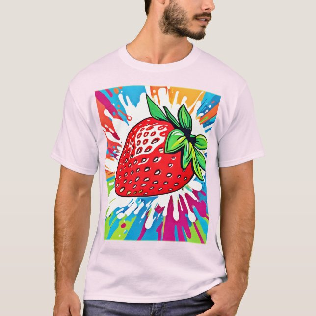 Vibrant jordgubbsverk t shirt (Framsida)
