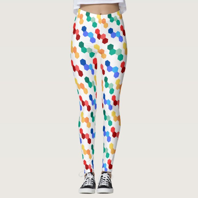 Vibrant Kaleidoscope Graphic Leggings (Framsida)