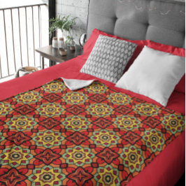 Vibrant Kaleidoscope Starburst Mönster Blanket Fleecefilt