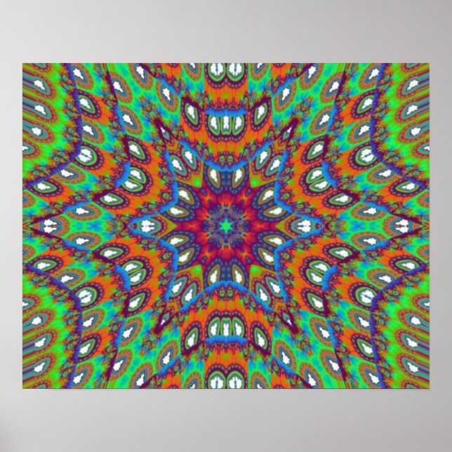 Vibrant Kaleidoscope Wall Poster (Framsidan)