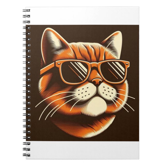 Vibrant Kattdjur Grace Anteckningsbok (Framsidan)