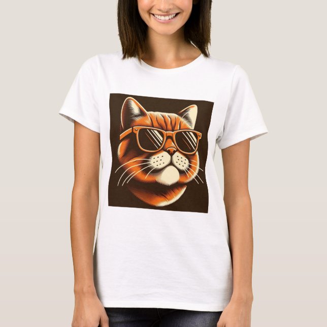 Vibrant Kattdjur Grace T Shirt (Framsida)