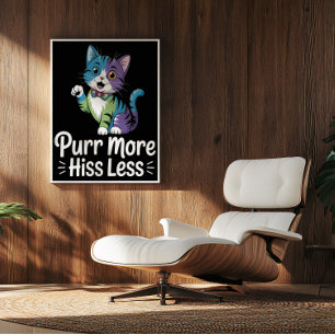 Vibrant Kattdjur Harmony Mantra Poster