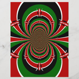 Vibrant Kenya Vision: Mirrored Kenyan Flagga Art