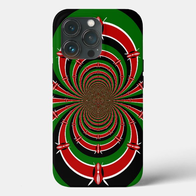 Vibrant Kenya Vision: Mirrored Kenyan Flagga Art (Baksida )